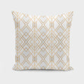 Golden Geometric Decorative Throw Pillow Cover